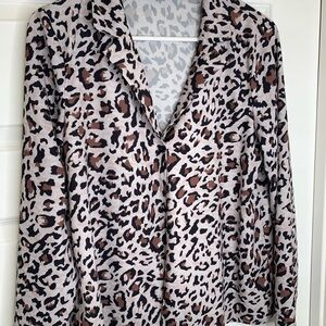 Leopard Print Women's Blouse